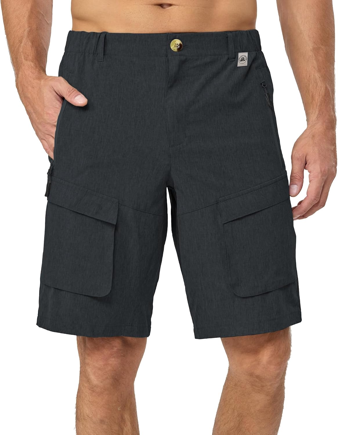 Mapamyumco Men's Quick Dry Gym Workout Athletic Shorts Lightweight 6 Pockets Hiking Cargo Shorts for Men Travel Golf Camping