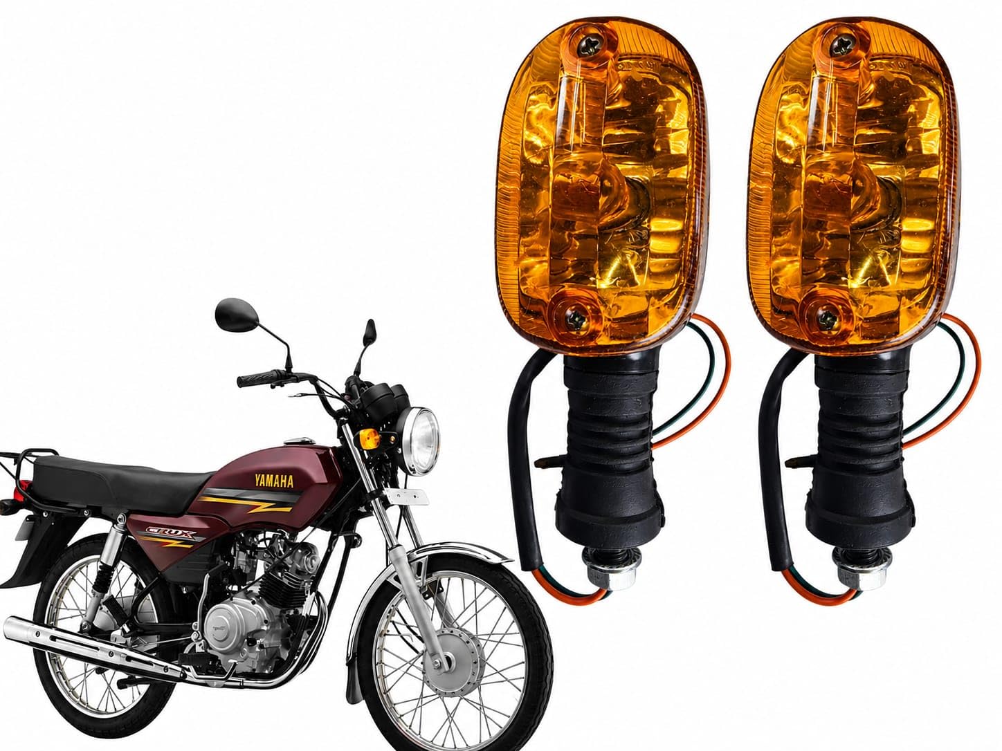 Amber Motorcycle Indicator Light for Yamaha Crux | Front & Rear Turn Signal Blinkers | Durable Replacement Indicator Lamp | Universal Fit for Yamaha Crux Bike | Pack of 2-image-35