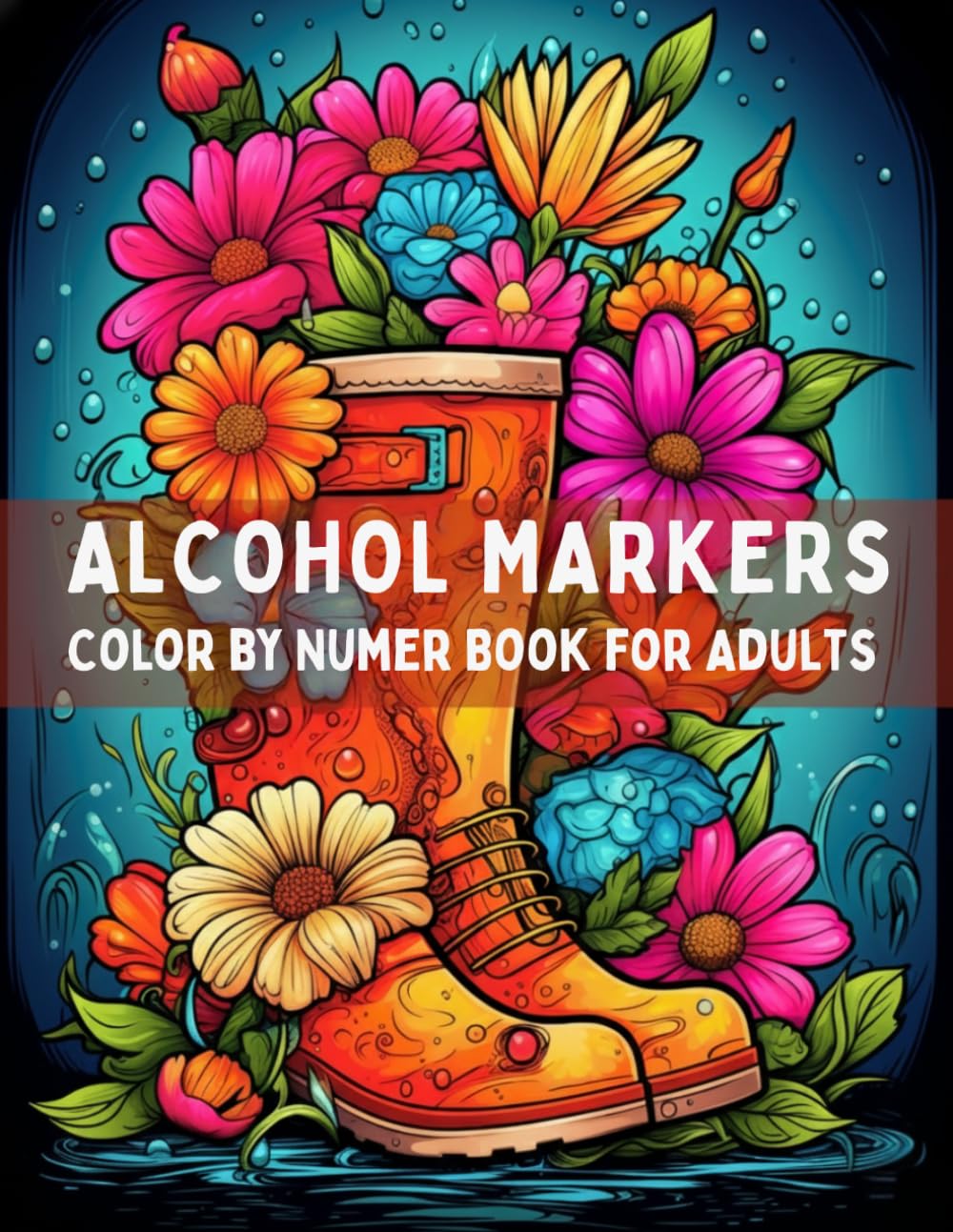 Alcohol Markers Color by Numer Book for Adults: A Collection of Easy Coloring Book Pages for Adults and Teens