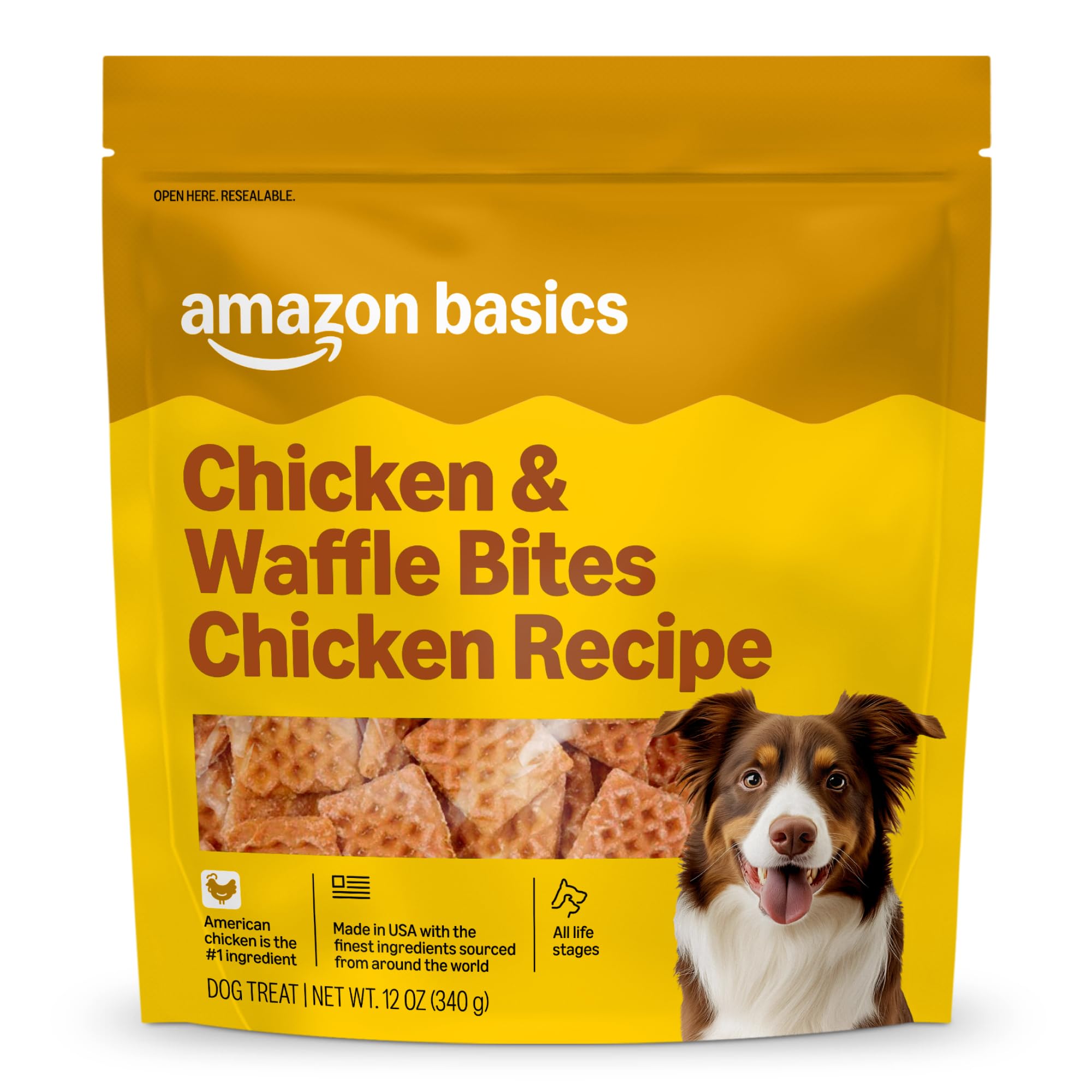 Amazon Basics Dog Treats Chicken and Waffle Bites
