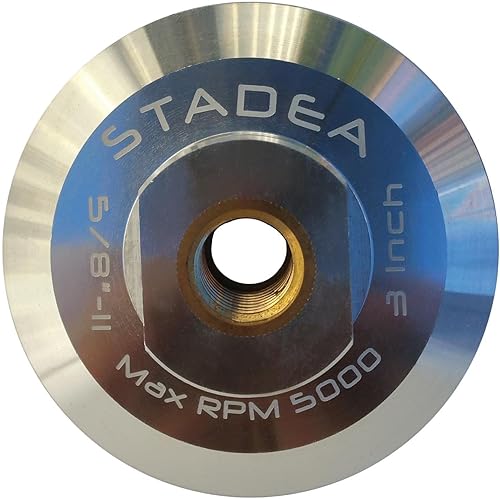 Miniatura 6 de Stadea ABP104Q Almohadilla de respaldo de gancho y bucle de 6 pulgadas con respaldo de aluminio rígido, eje de latón de 58 "11