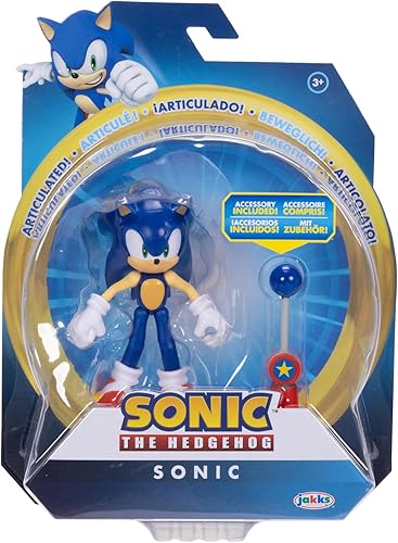Miniatura 6 de Sonic The Hedgehog Figura articulada de 4" Sonic moderno con punto de control azul