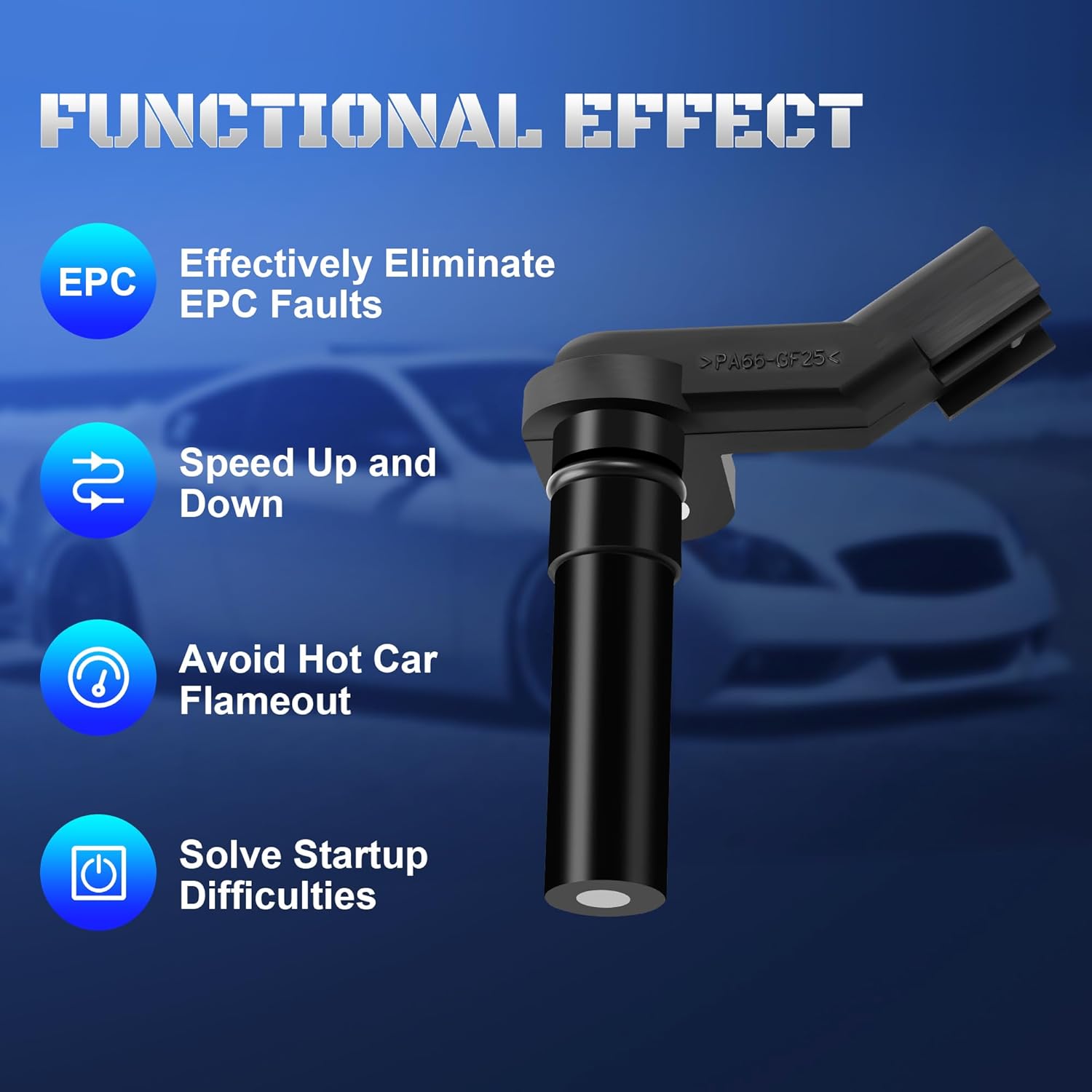 Engine Crankshaft Position Sensor Compatible with 1997-2010 Ford F150 F250 F350 E150 E250 Expedition Explorer Mustang Econoline Lincoln Navigator Town Car Mark LT 1W7Z6C315AB, 1W7E6C315AA, 917-781