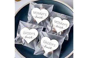 120 Pack Premium Waterproof Heart Shaped Stay Ready Favor Stickers