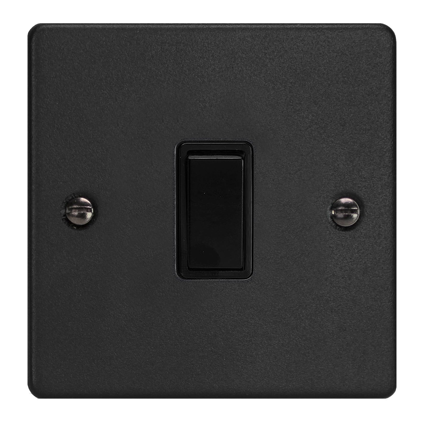 Varilight Matt Black 1-Gang 10A Intermediate Rocker Switch