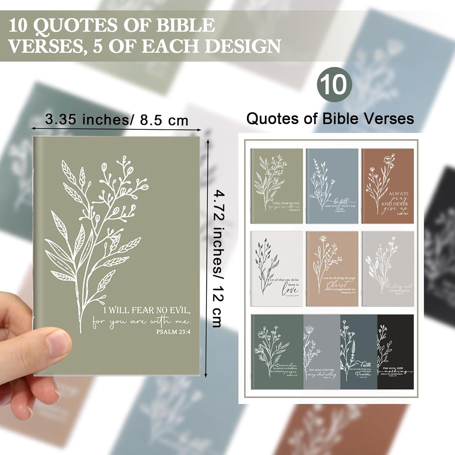 Kosiz 50 Pcs Bible Verse Mini Notepads Bulk Aesthetic Small Christian Notebooks Religious Notebook Journal for Church Sunday School Teacher Coworkers Appreciation Gifts - Image 2