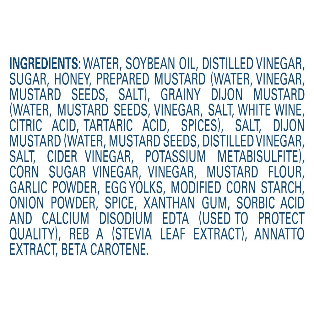 Hellmann's Classics Honey Mustard Salad Dressing Salad Bar Bottles Gluten Free, No Artificial Flavors or High Fructose Corn Syrup, Colors from Natural Sources, 32 oz, Pack of 6