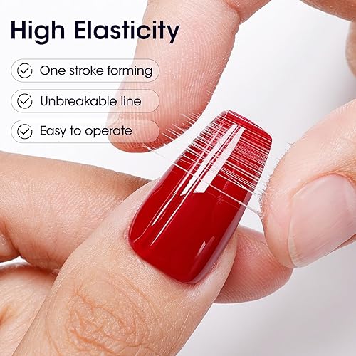 Miniatura 3 de GELLEN Gel de araña transparente para uñas, esmalte de gel de remojo de alta elasticidad, mezclado con gel de color, combina con poder de cromo,