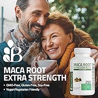 Vista 3 de Bronson Raíz de Maca Extra Lepidium Meyenii, sin OGM, 250 cápsulas vegetarianas