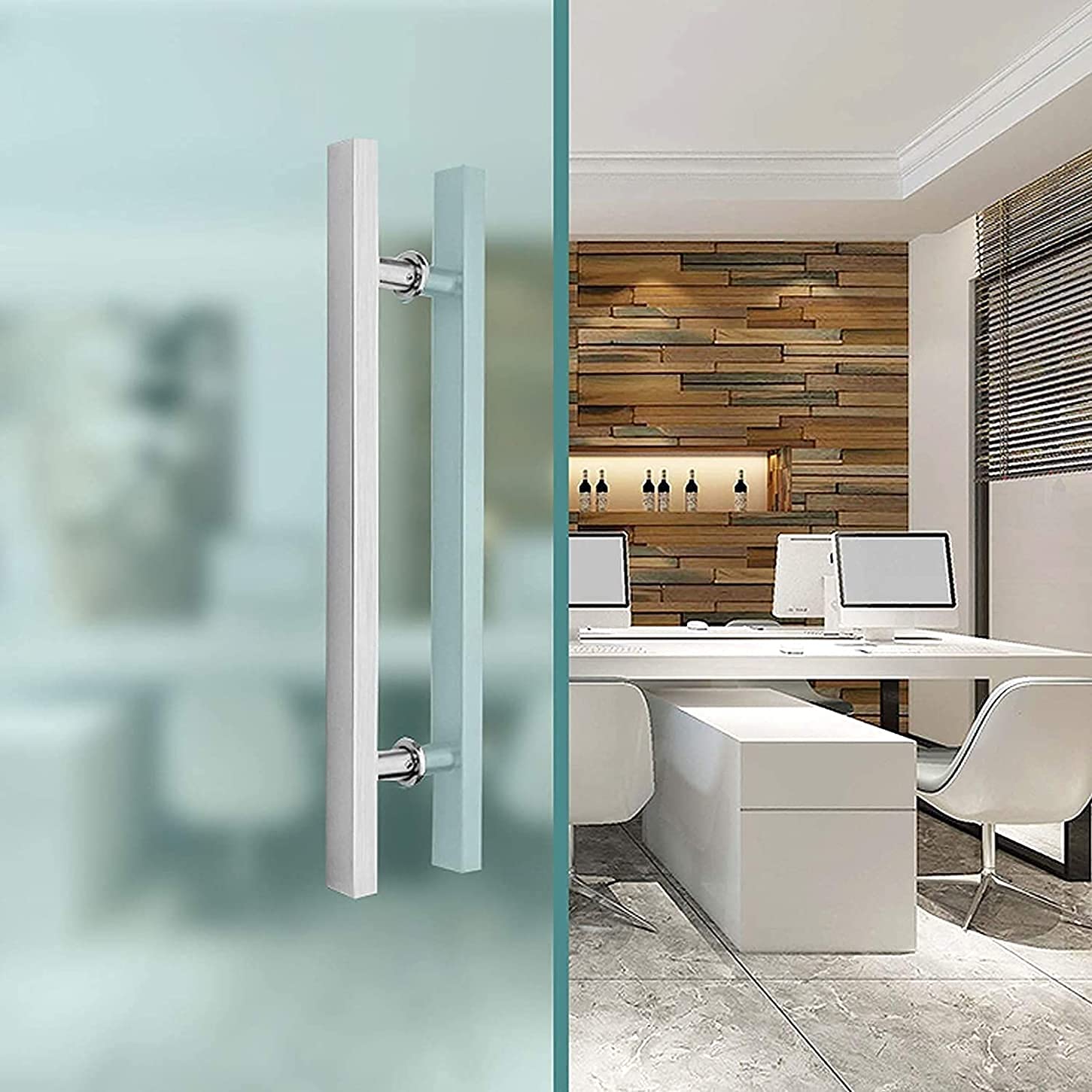 Poignée de porte poignée de porte coulissante en acier inoxydable 1200 * 800mm
