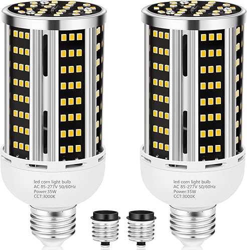 Miniatura 7 de Paquete de 6 bombillas LED de maíz de 50 W, 3000 K blanco cálido 6500 lm (equivalente a 500 W) de grado comercial E26/E39 lámpara LED de base Mogul