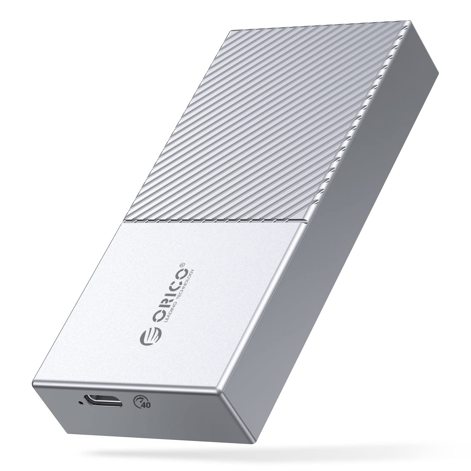 ORICO M.2 NVME SSD Enclosure 40Gbps PCIe3.0x4 USB Type-C Aluminum Adapter, NVME 2280 M-Key(B+M Key) 