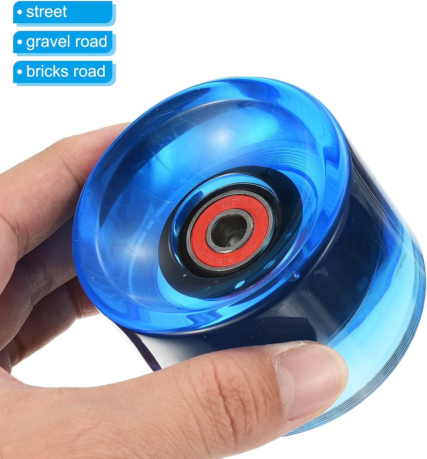 PATIKIL 78A Longboard Wheels with ABEC-9 Bearings, Soft Cruiser Wheels, Street Wheels for Skateboards Skateboard Wheel PU image 4