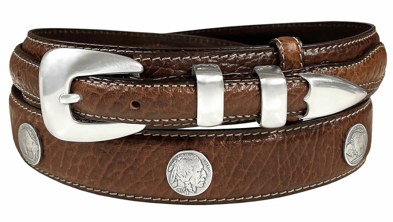 Belts.com Genuine Leather Western Ranger Belt 1-3/8"(35mm) Taper to 3/4"(19mm) Wide, Multiple Choices
