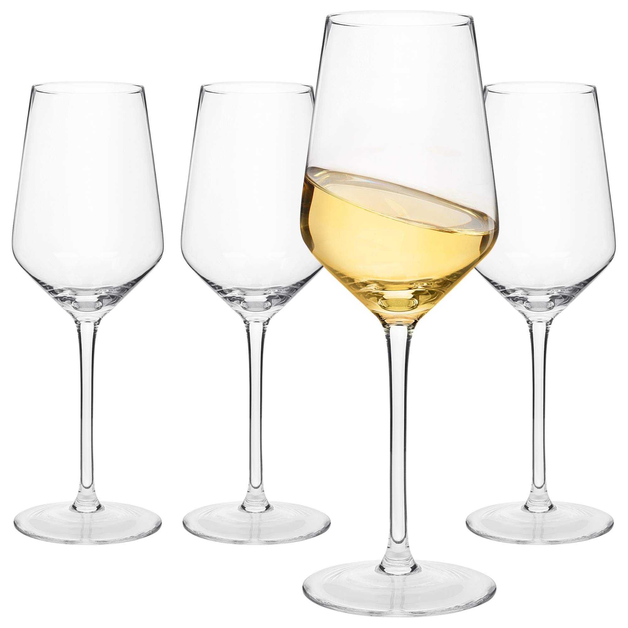 Crystal Wine Glasses Hand Blown Red & White Wine Glasses Set of 4 Long Stem Wine Glasses