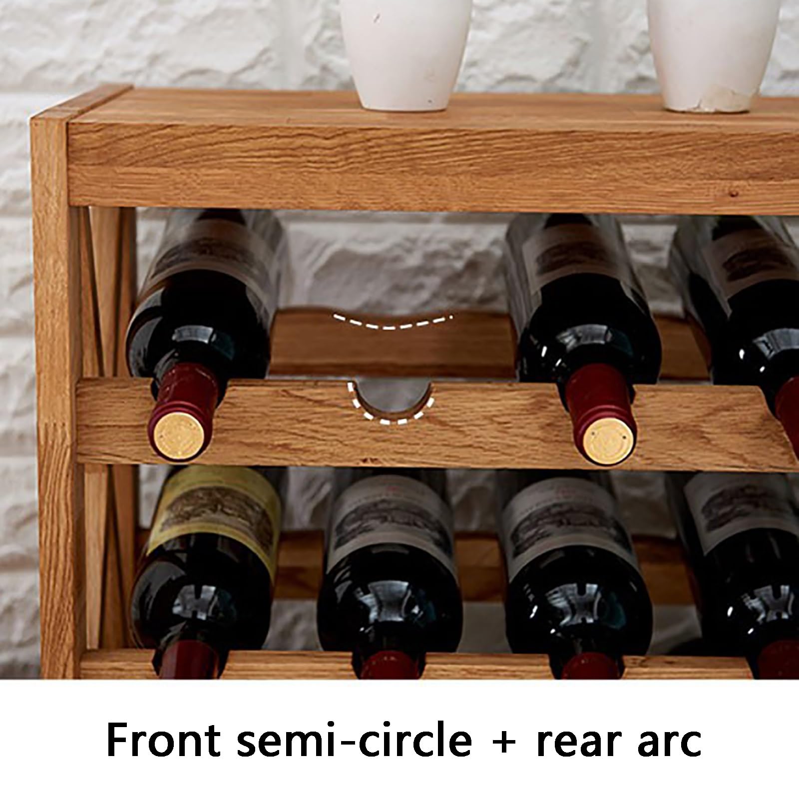 Generisch Dieses Weinregal aus Holz mit Mehreren Ebenen eignet Sich für Hausbar, Küche, Speisekammer und Weinkeller (Natur).