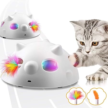 Amazon Uwantme 猫 おもちゃ 自動 電動猫じゃらし 羽のおもちゃ 猫遊び Led光る 羽根交換可能 猫運動不足とストレス解消に対策 ペット用品 ねこもドッグも適用 Uwantme 猫じゃらし 羽のおもちゃ 通販
