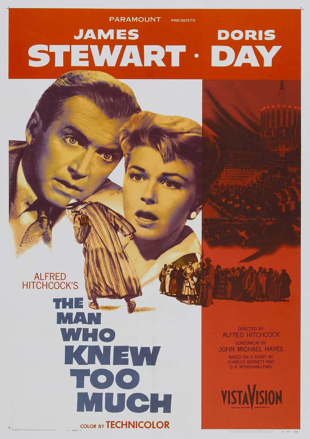 Omg Printing The Man Who Knew To Much Alfred Hitchcock Doris Day James Stewart Poster/Print/Picture Satin Photo Paper - A4-210Mm X 297Mm