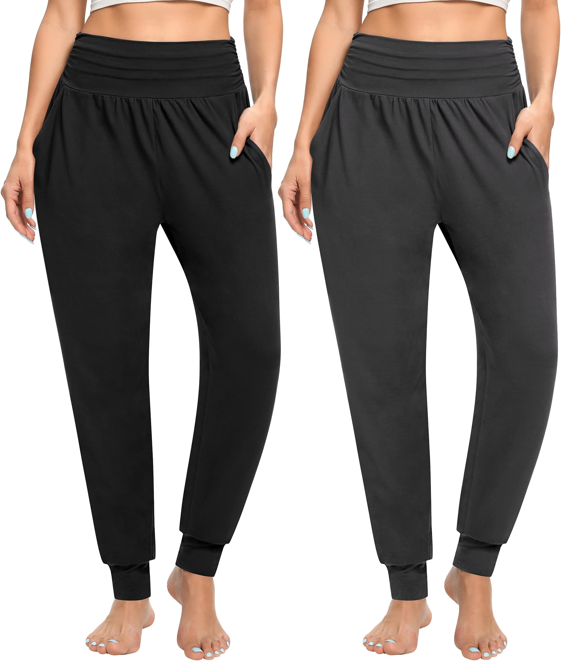 Envlon Womens Yoga Sweatpants High Waisted Loose Casual Workout Jogger Pants Stretch Comfy Lounge Pants with Pockets