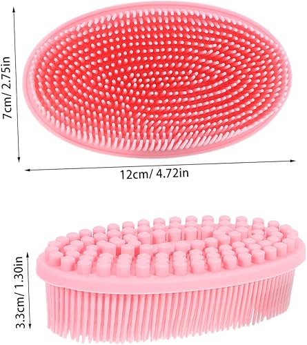 Miniatura 2 de Generic Cepillo de silicona de doble cara exfoliante para el cuero cabelludo, masajeador para niño y niña, suave y suave para piel delicada para