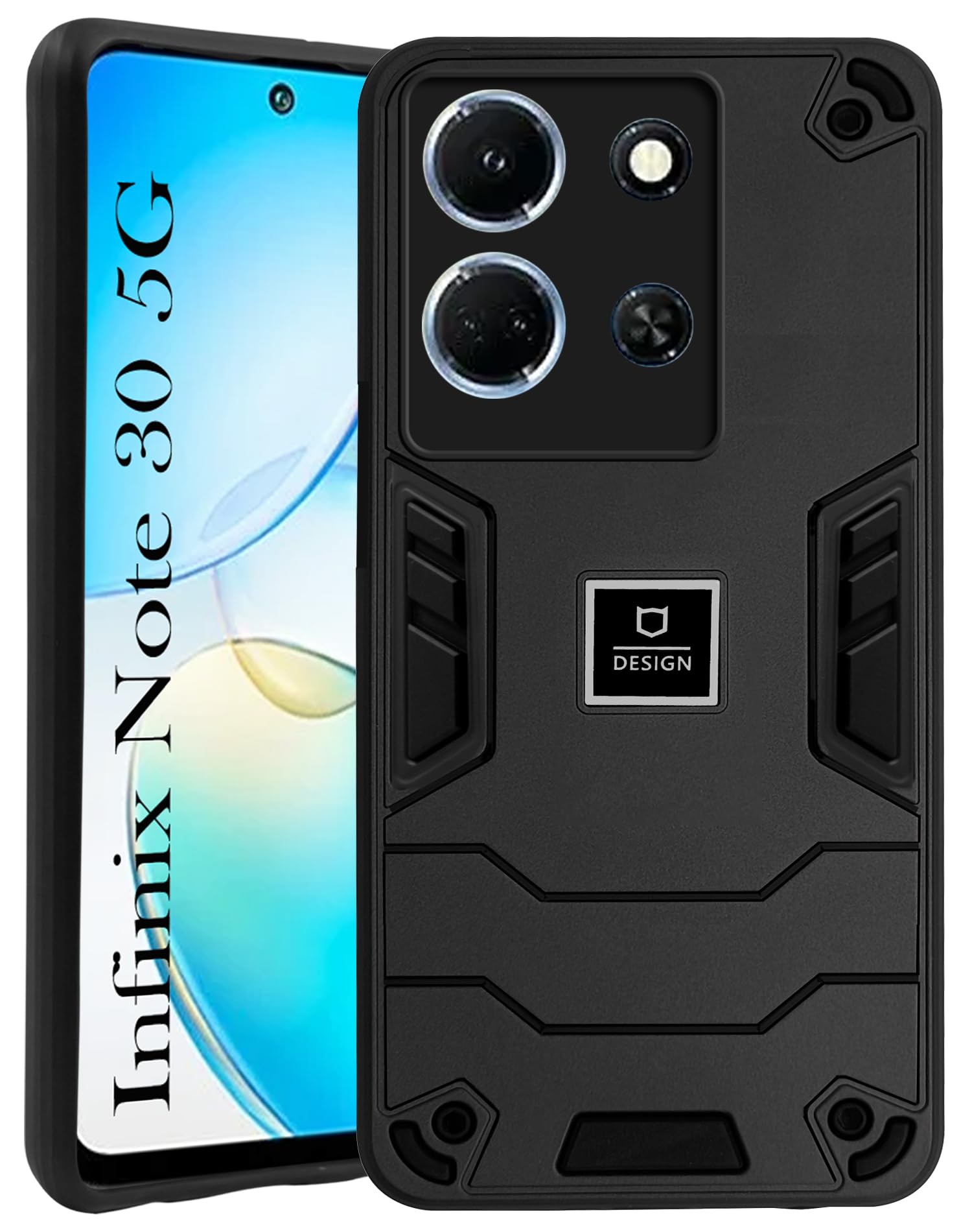 Jkobi Back Cover Case for Infinix Note 30 5G (Lightweight Hybrid Shockproof Polycarbonate| Slim Black) (B0CHVNLJMS) Amazon Price History, Amazon Price Tracker