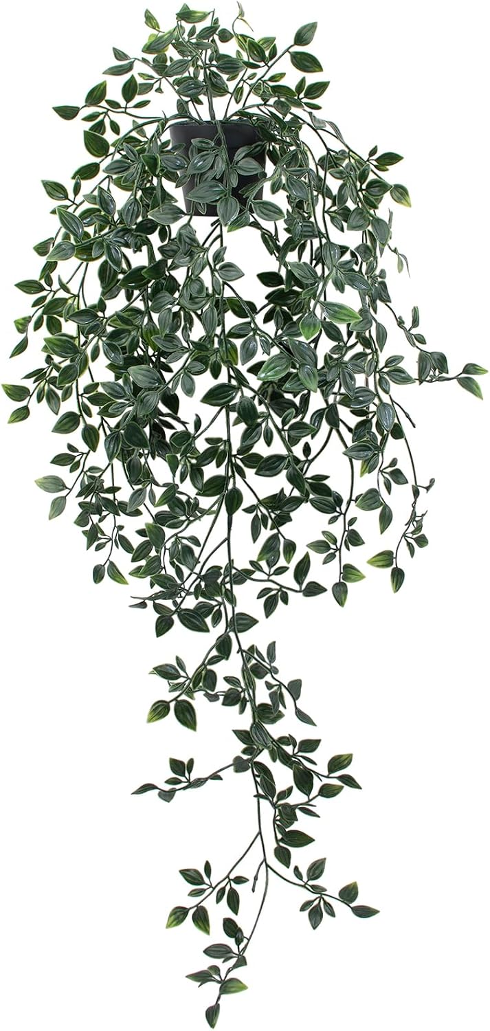 Fake Hanging Plant with Pot Small Artificial Potted Vine Plants 28.7-in Long Fau…