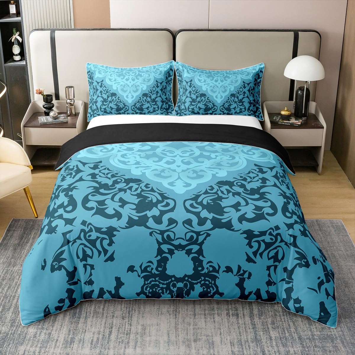 Parure de lit vintage bohème en coton brocart pour une chambre chaleureuse