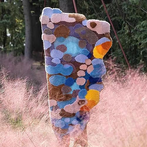 Miniatura 6 de Alfombra de musgo estéreo 3D, diseño irregular, flores naturales, margaritas, musgo, para sala de estar, dormitorio, decoración estética del hogar,