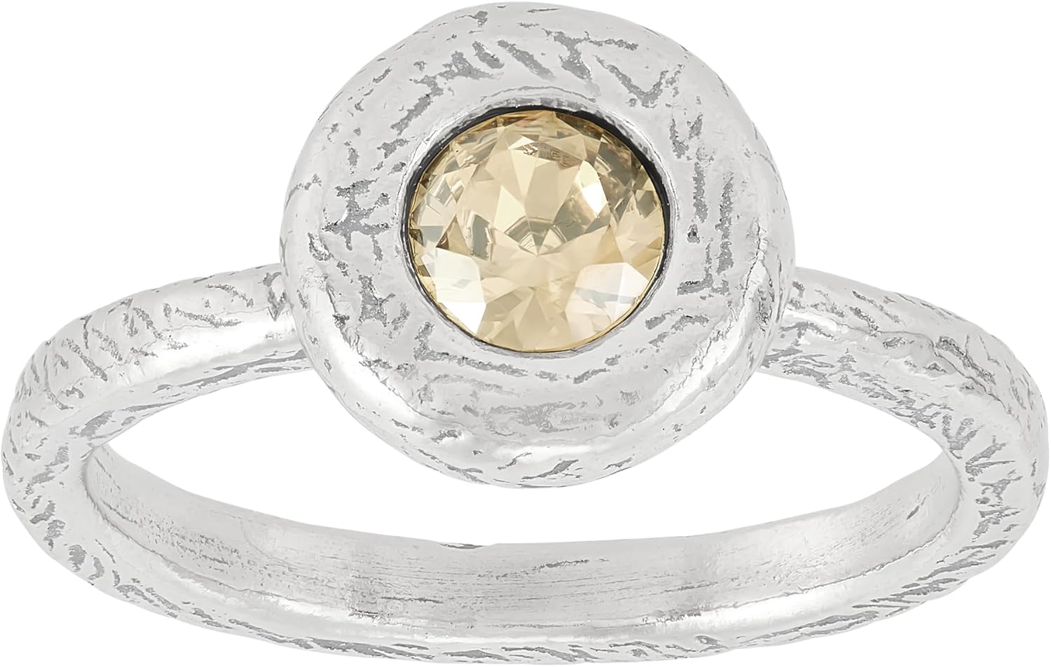 Silpada 'Enshrine' Sterling Silver Yellow Crystal Ring, Size 10, Size 10