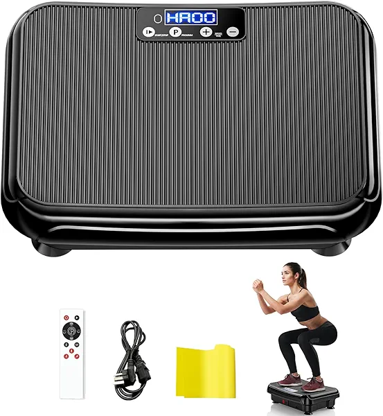 Vibration Plate Exercise Machine: TISSCARE Vibrating Plates for Lymphatic Drainage and Weight Loss, 300Lbs Capacity Full Body Power Shake Workout Platform for Home Cardio Fitness