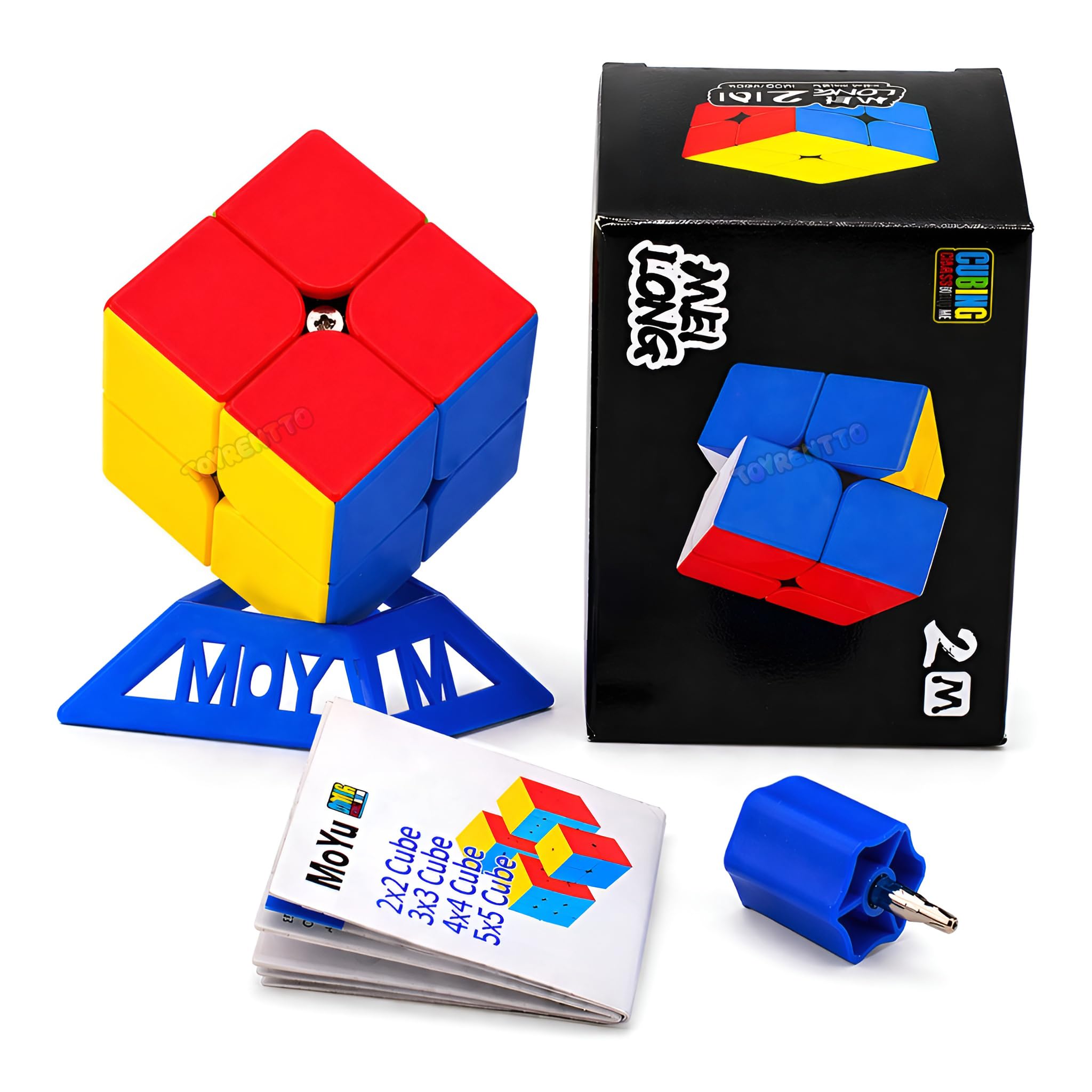 MOYU Meilong 2M 2x2 Magnetic Speed Cube Stickerless | Fast Smooth Puzzle Cube for Kids & Beginners | Anti-Pop, Corner Cutting | Brain Game Toy 2x2x2 Magic Cube-image-45