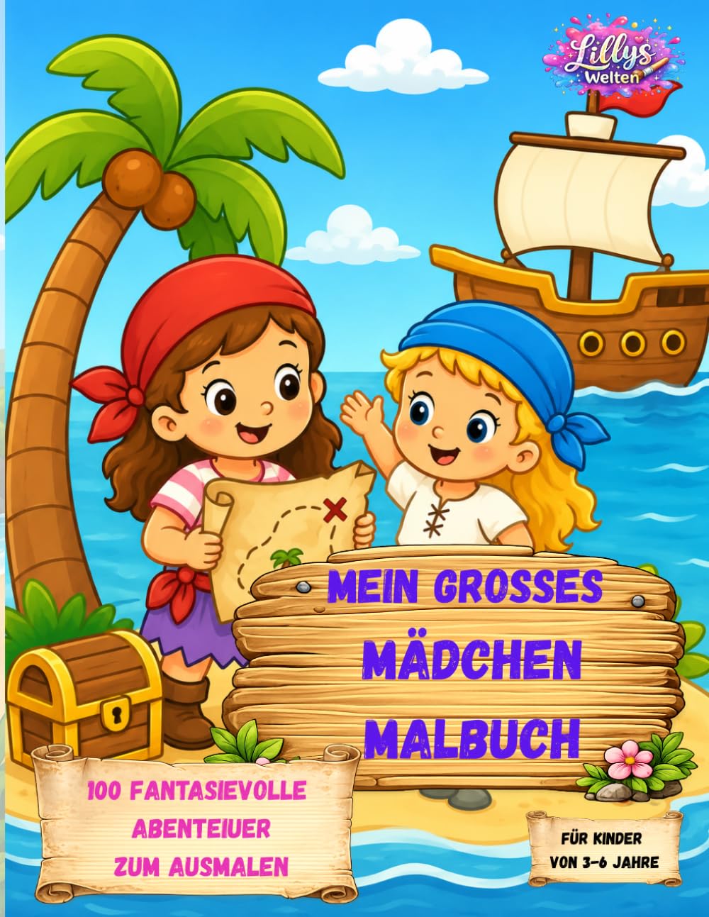 Mein großes Mädchen Malbuch: 100 fantasievolle Abenteiuer zum ausmalen
