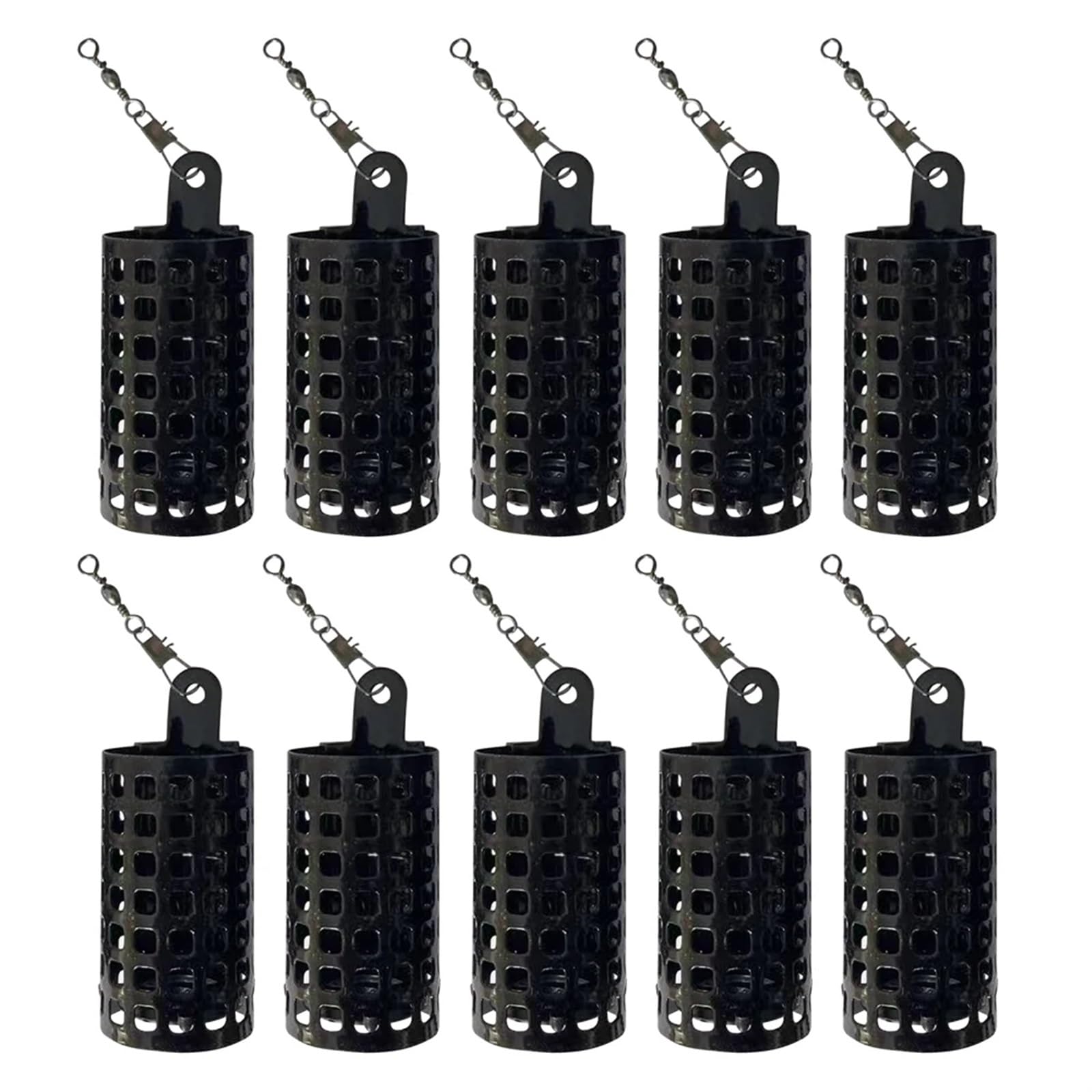 Angeln Köder Käfig 10 Pcs Angeln Abstand Käfig Feeder Korb Feeder Halter Köder Käfig Tackle Zubehör Runde Metall Feeder