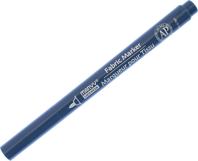 Uchida Permanent Fine Point Fabric Marker-Navy