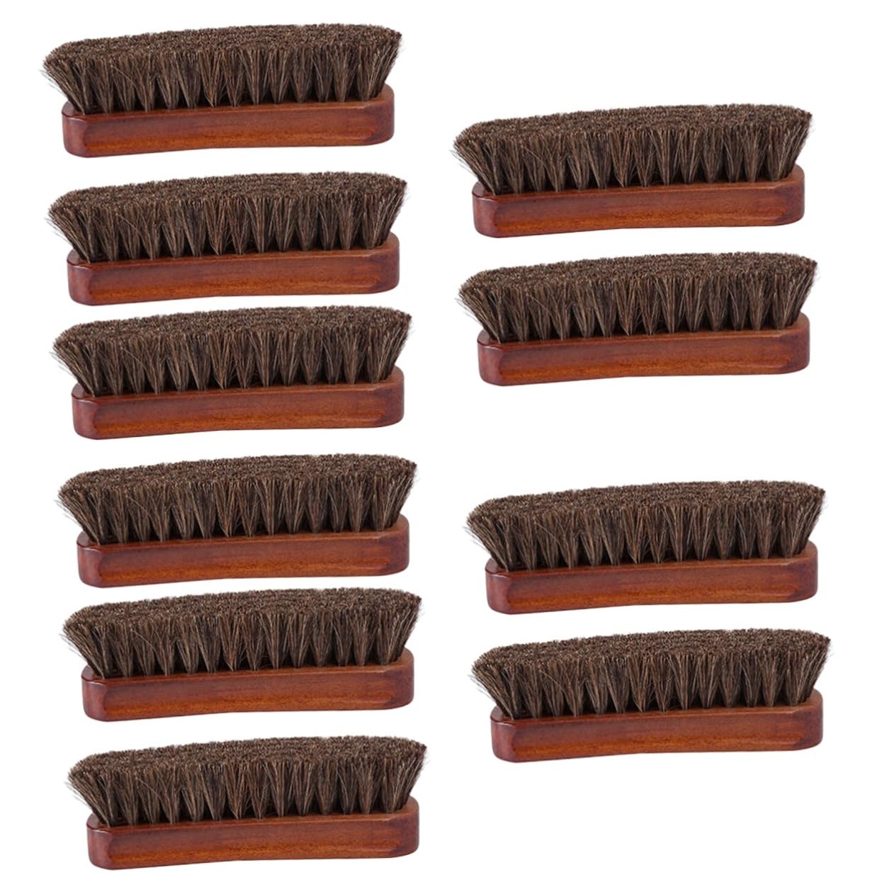 Healeved 5 Series Cepillo De Madera para Pelo De Caballo Cepillo Limpiador para Zapatos De Limpieza De Pelo De Caballo para Lavandería para Botas 2 Piezas x 5