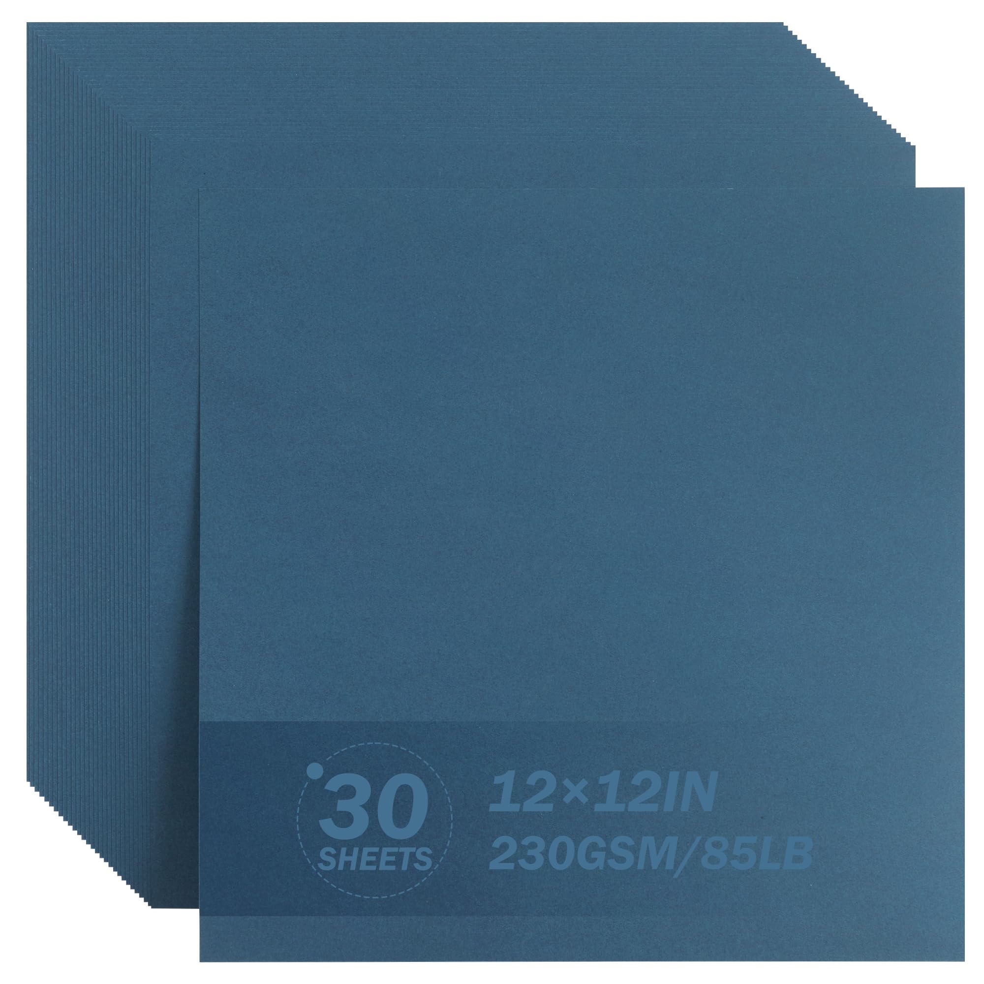12"×12" Deep Navy Blue Cardstock 30 Sheets 230gsm/85lb Card Stock Paper