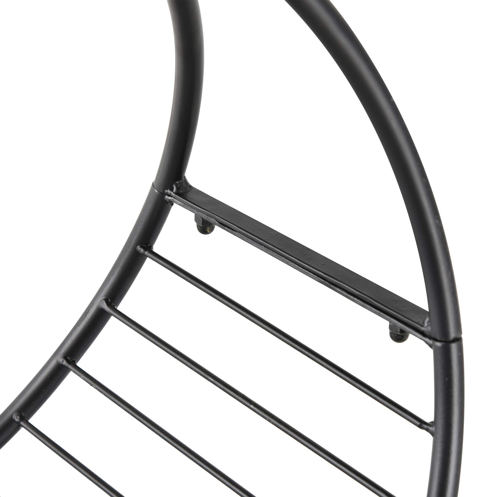 Outsunny Portalegna in Metallo per Camino, Porta Legna a Cesto, 45x29.5x47cm, Nero
