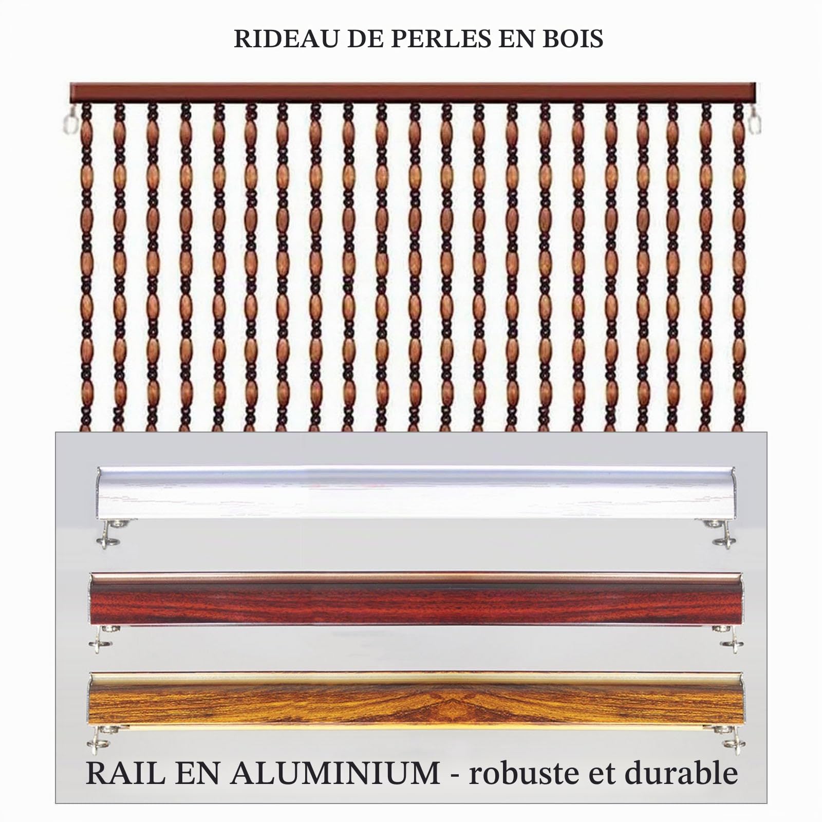 Rideau De Porte en Perles De Bois Naturel,Rideau en Perles De Bambou Rétro,Rideau De Porte Anti-mouche,Rideau De Perles Suspendu Pour Portes,Panneaux Décoratifs De Séparation,35strands-70x220cm