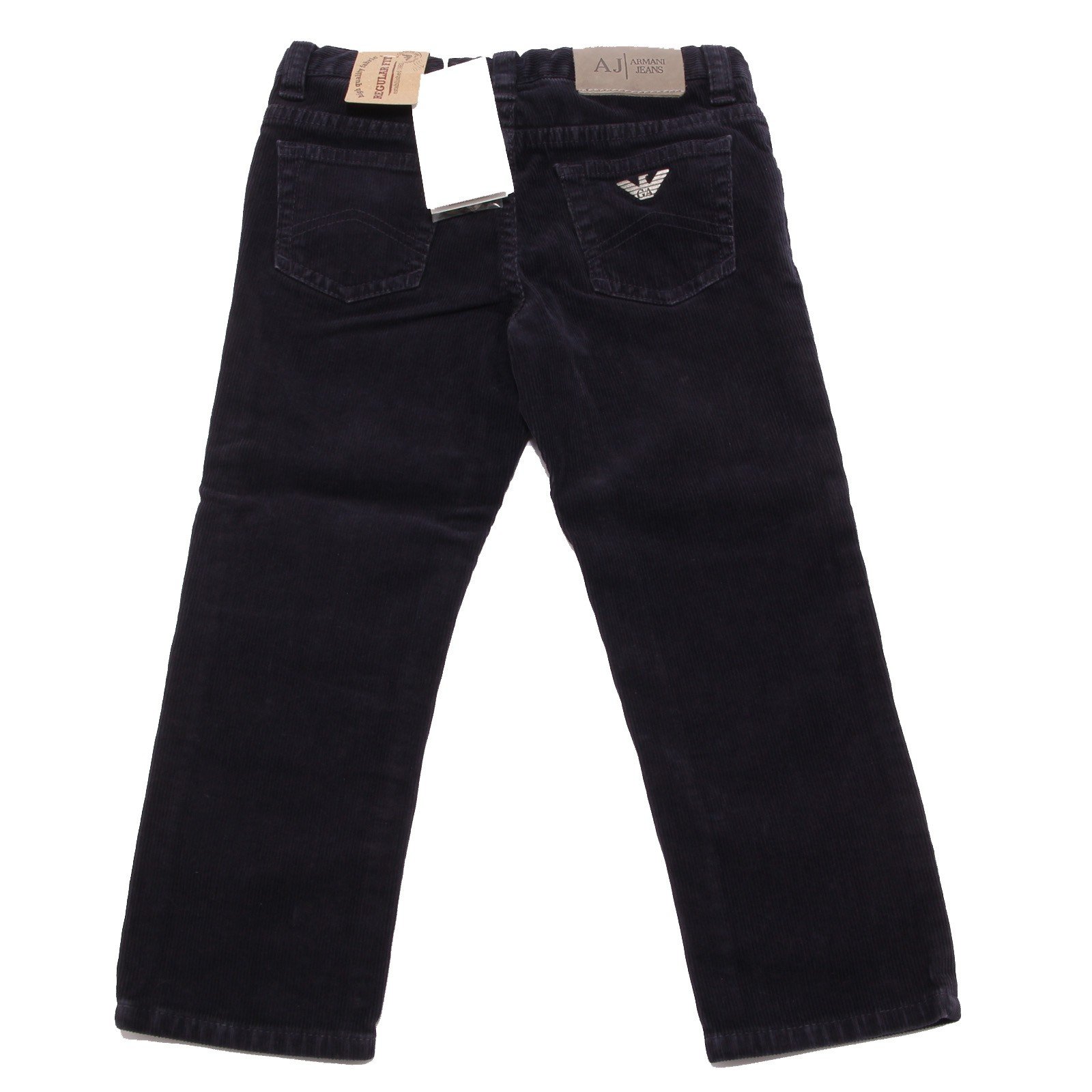 6007R Pantaloni blu bimbo ARMANI JUNIOR velluto a coste trousers pants kids