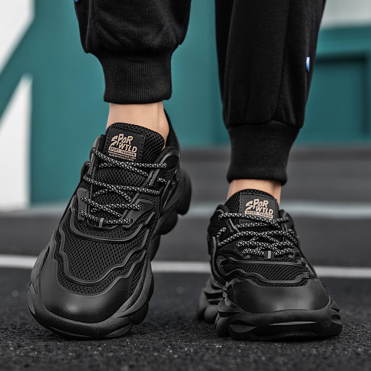 Breathable Mesh Casual Chunky Sneakers Lightweight Road Running Jogging Walking Shoes