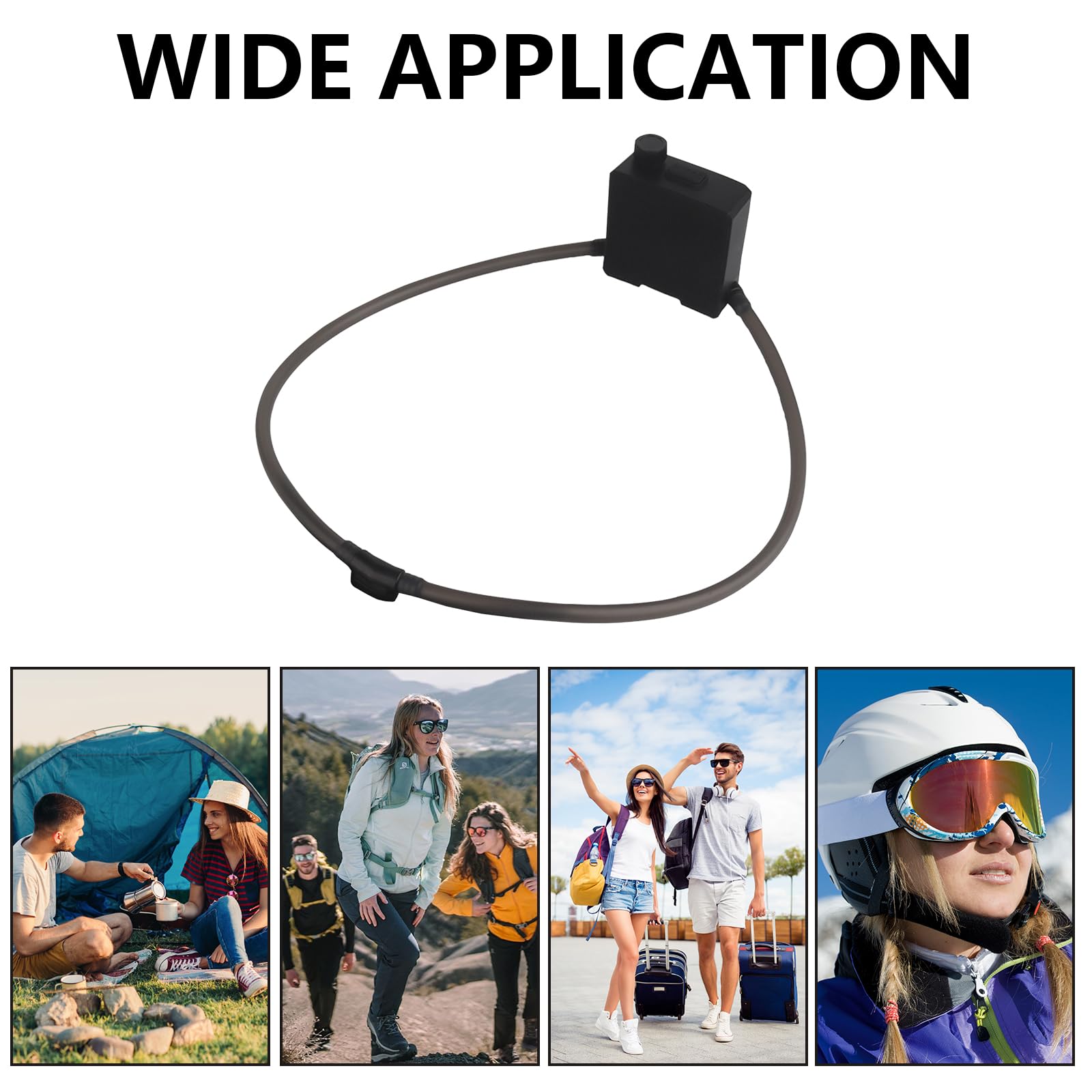 Déshumidificateur pour Lunettes, Désembueur Tactique avec Bouton Réglable Ventilateur Antibuée pour Lunettes avec Tuyau et Fermeture Velcro Pour Cyclisme Sports D'hiver et Opérations Tactiques