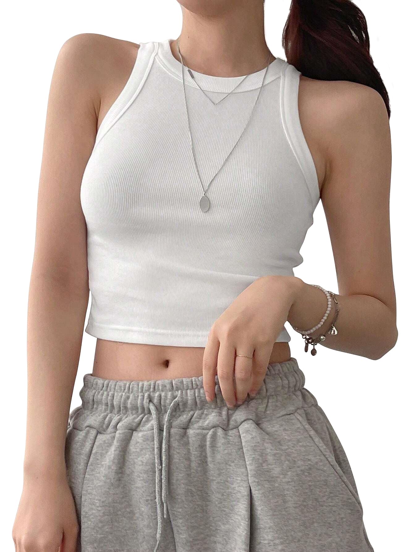Toochki Maglietta corta da donna, in cotone, stile casual, stile occidentale