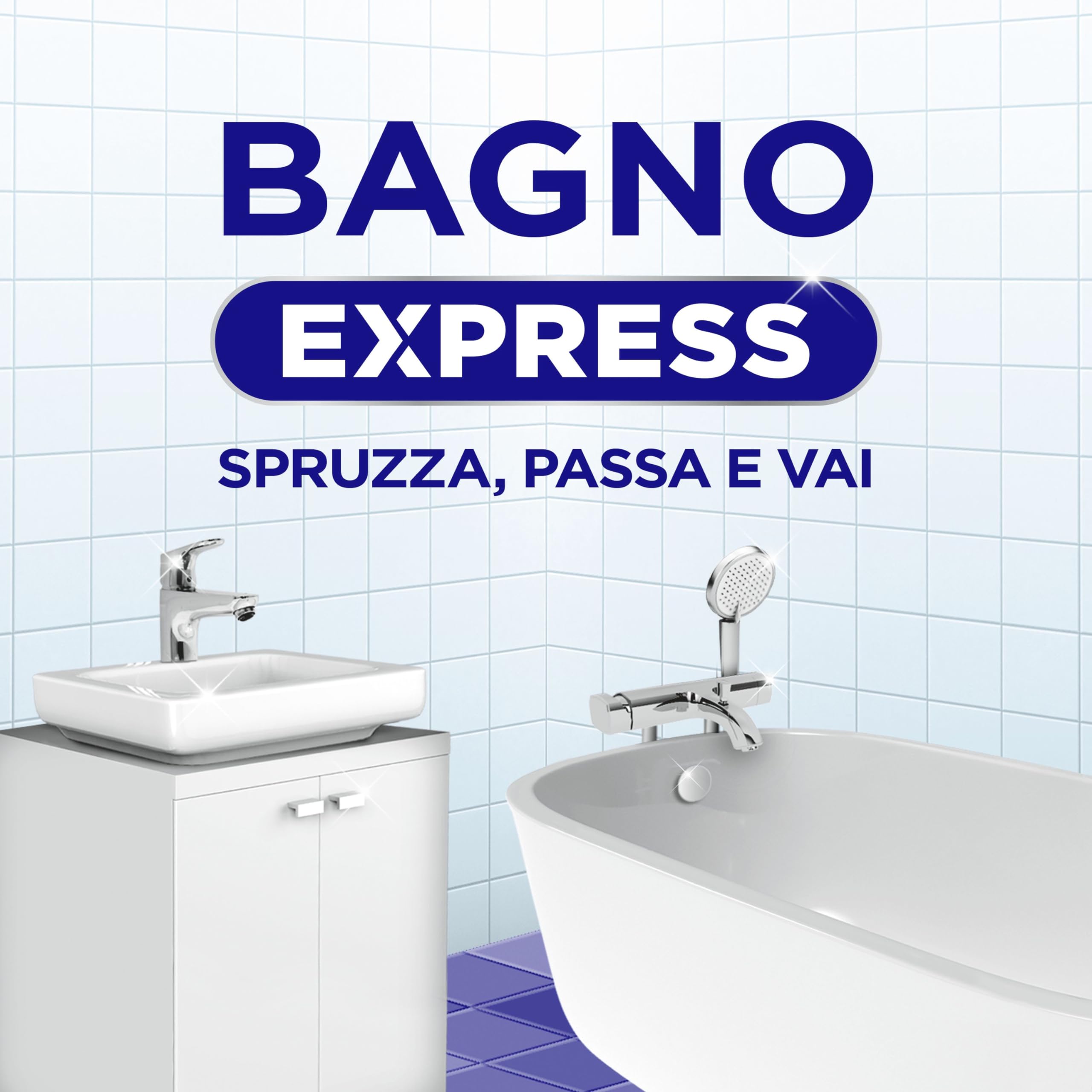 Viakal Vetro Doccia Express Spray: Pulizia Senza Risciacquo, 4x800ml, Con Profumo Di Fiori Bianchi