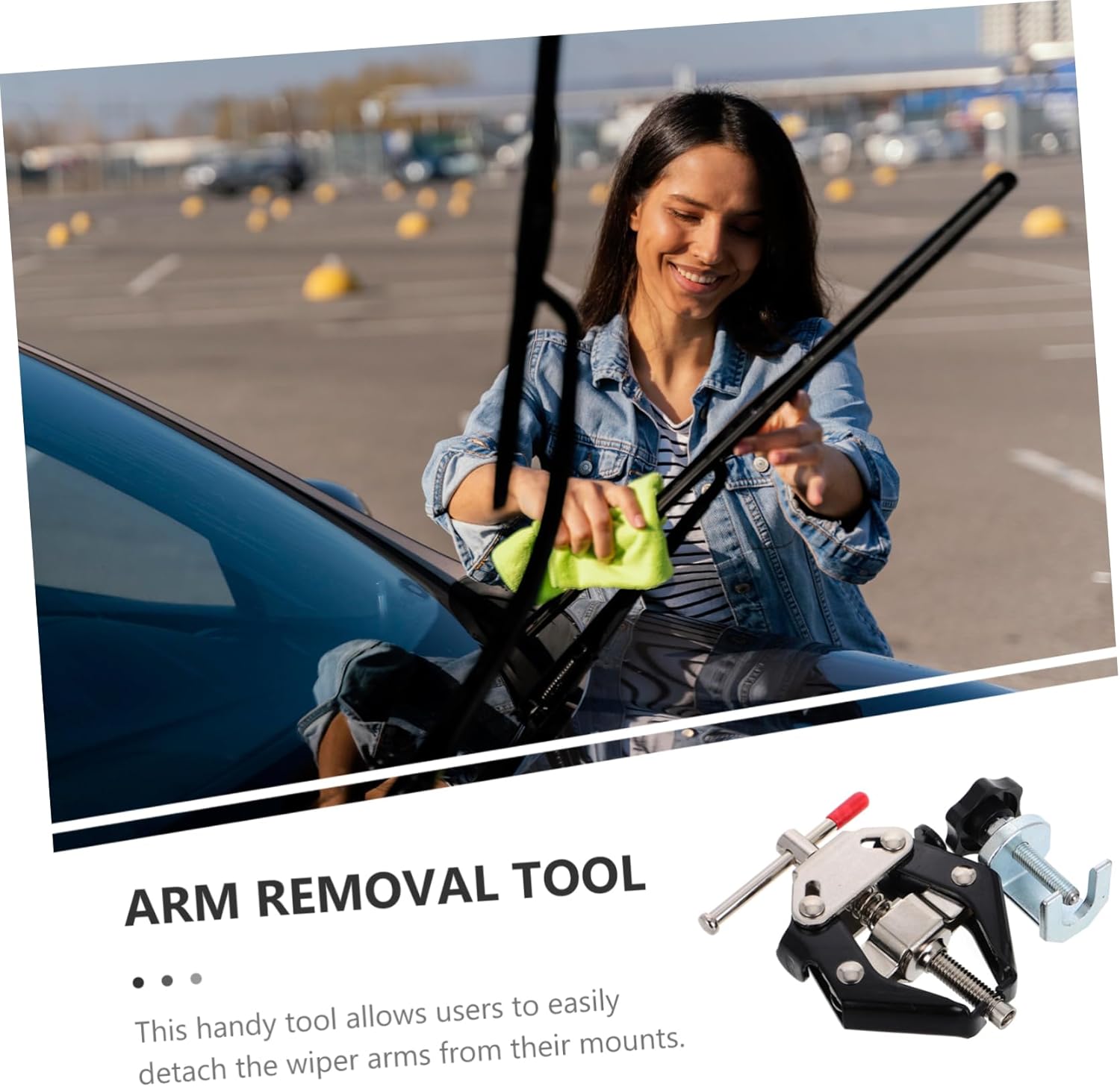 CHILDWEET 2pcs Windshield Wiper Arm Puller Tool Kit Bearing Remover for Automotive Maintenance Versatile Wiper Arm Removal Tool Enhanced Control and Construction
