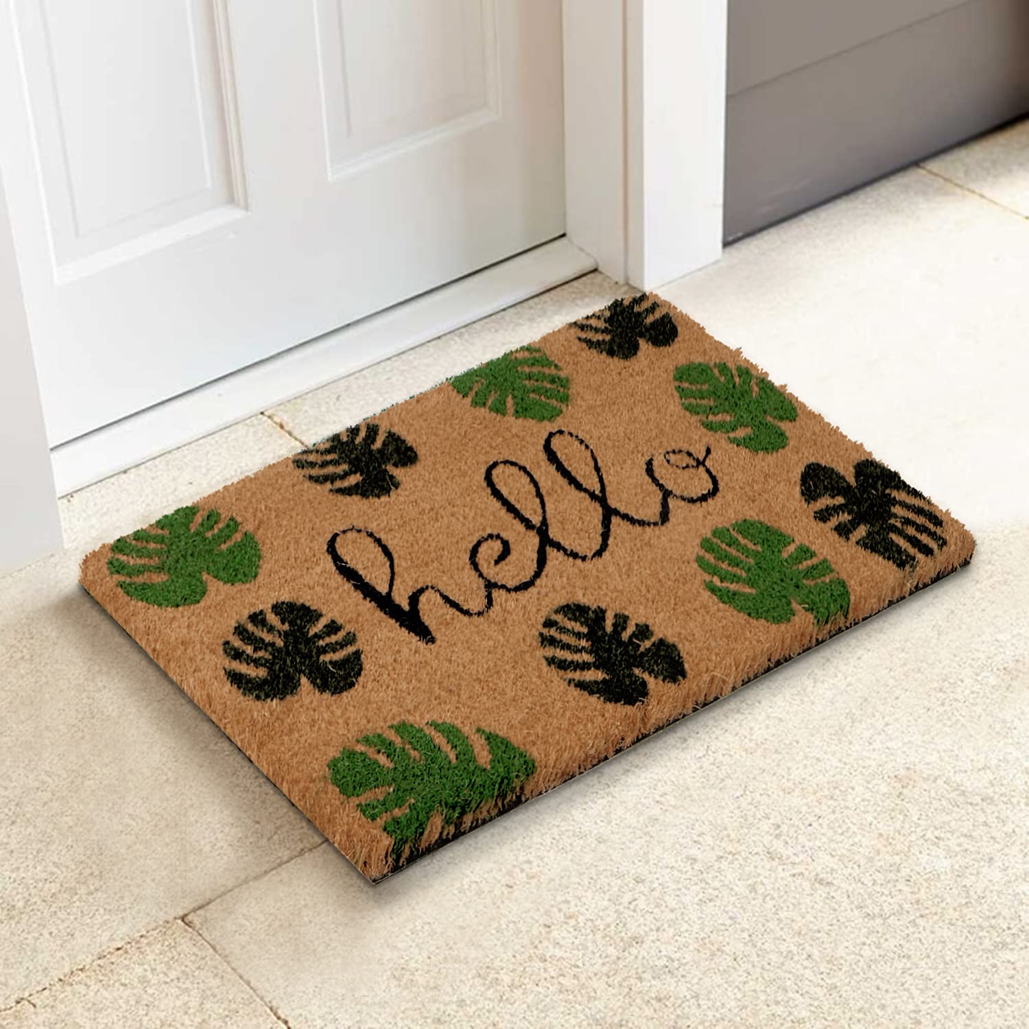 HOKIPO Coconut Coir Doormat - Natural & Durable -12 HOKIPO Coconut Coir Doormat - Natural & Durable -12