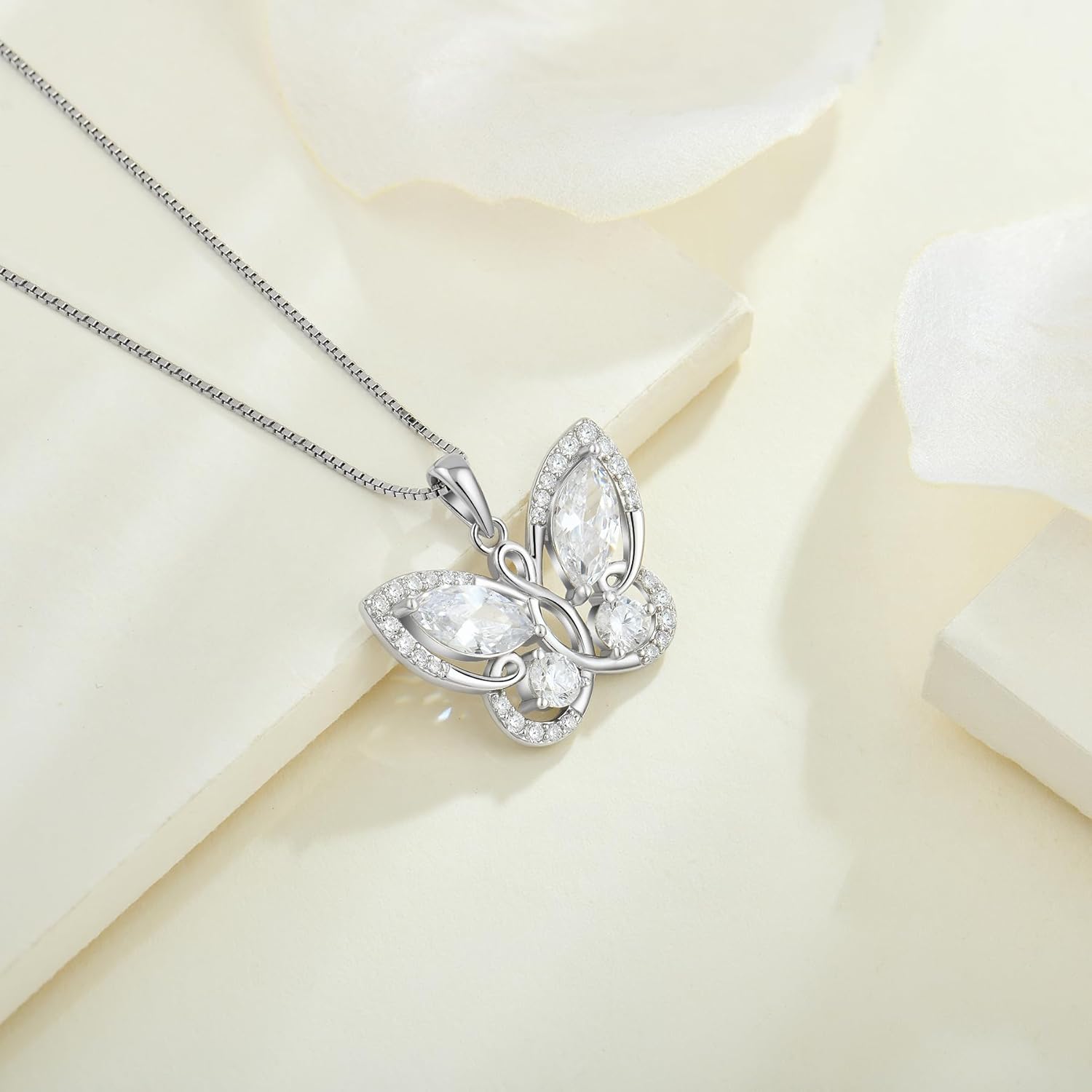 STARCHENIE Butterfly Pendant Necklace for Women 925 Sterling Silver Birthstone Butterfly Jewelry Gifts - Image 5