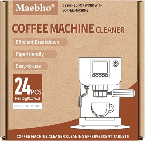 Tabletas descalcificadoras para cafeteras  24 piezas, limpiador para cafetera, descalcificadora, solución para cafeteras y máquinas de café expreso