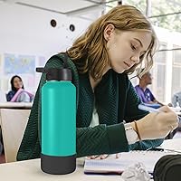 Vista 134 de WUQID Heart Shaped Texture Silicone Boot Compatible with Stanle Quencher H2.0 IceFlow Flip 20oz 30oz 40oz,Hydroo Flask 12-24oz