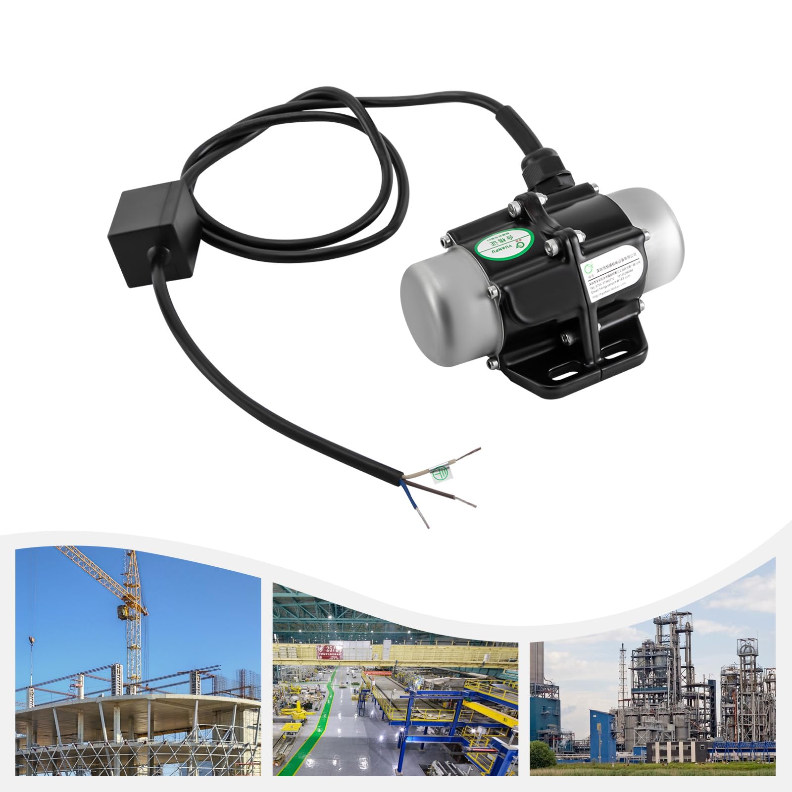 Motore a vibrazione, motore elettrico a vibrazione ad alta frequenza, motore a vibrazione, 3000 giri/min, 220 V, per carbone minerario, 40 W/50 W/60 W (40 W)