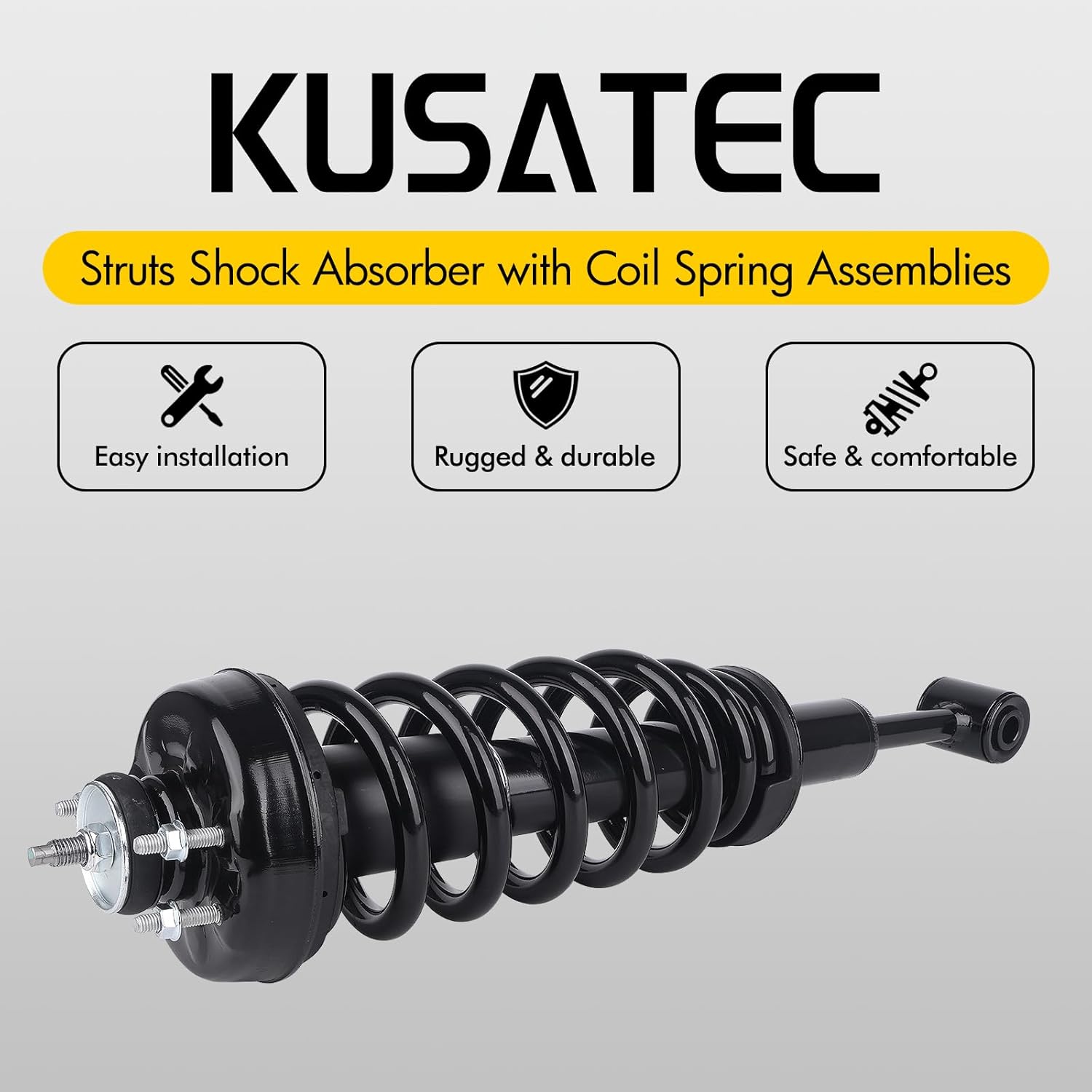 kusatec 171124x2 front pair complete struts shock absorber fit for ford explorer; mercury mountaineer 2006-2010, left/right struts with coil spring assemblies
